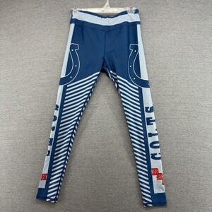 NFL Indianapolis Colts Women's Athletic Leggings Medium Blue White Horseshoe
